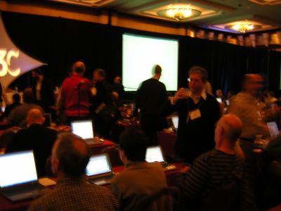 attendees taking their seats