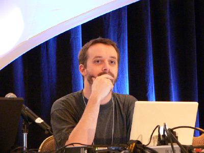 Robin Berjon seated in panel