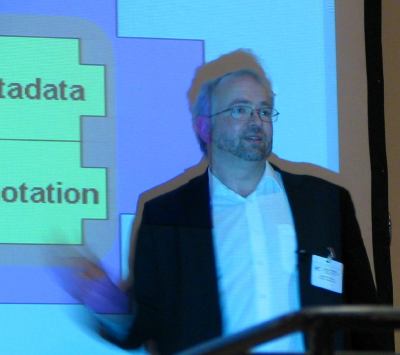 David De Roure presenting