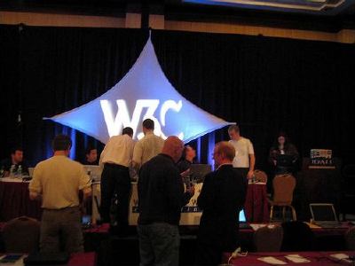 speakers gathering before lightning talks