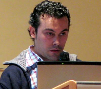 Ignacio Marin preparing to speak