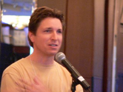 Jonathan Marsh speaking at mic