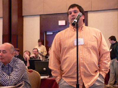 Rich Salz waiting at mic